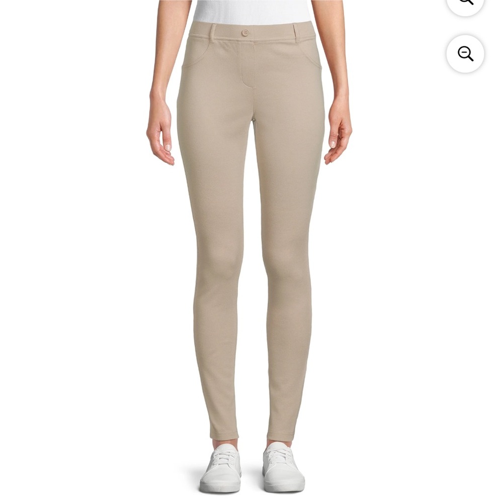 Wonder Nation Juniors School Uniform Stretch Ponte Knit Leggings, Sizes 7